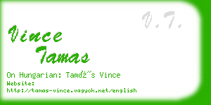 vince tamas business card